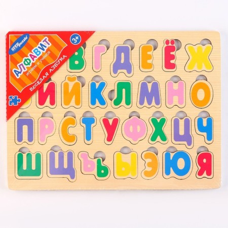 The game made of wood "Funny alphabet. Alphabet"-6