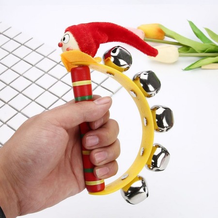 Toy musical tambourine "Beasts" with bells, mix-1