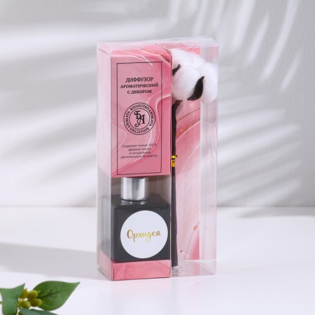 Aromatic diffuser with a delicate cotton flower, 50 ml, orchid, "wealth of aroma"-2