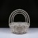 A set of wicker baskets, willow, 3 pcs., Gray-beige color, medium