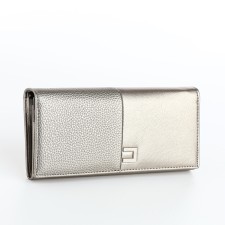 Women's wallet on magnets, silver color