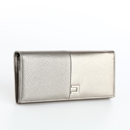 Women's wallet on magnets, silver color