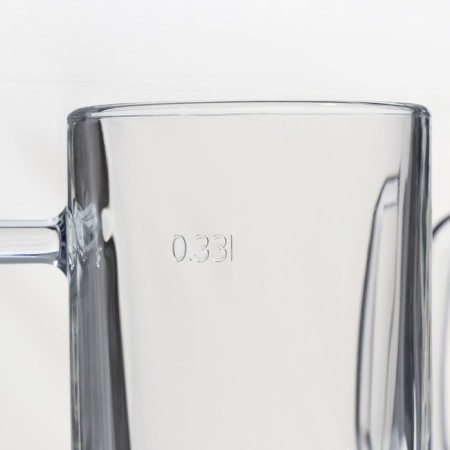 A set of glass mugs “TIME TIME. Beer mug ", 330 ml, 2 pcs-2