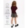 Vest for girls, height 122 cm, burgundy color