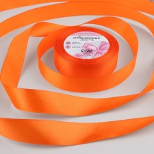 Satin tape, 25 mm × 23 ± 1 m, color saturated orange No. 144