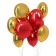 Set of foil balls 18 "Red-gold" circle of 10 pcs.