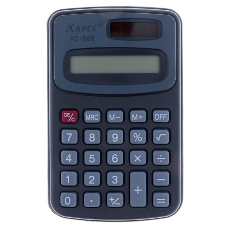 Pocket calculator with cover 8 - discharge, KC - 888, works on battery (AG 10 tablet)-1