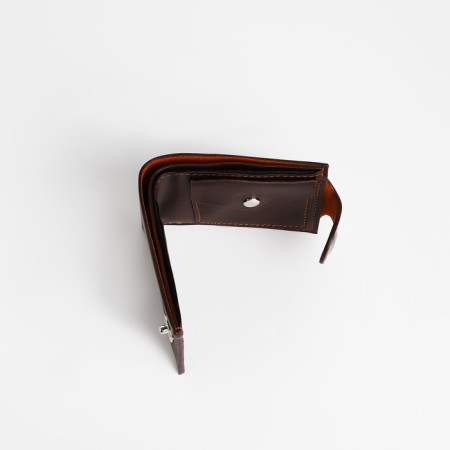 Male purse on a magnet, brown color-3