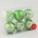 Set of balls plastic D-8 cm, 6 pcs "Esther" pattern, green