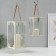 Climber Metal, glass flashlight "openwork corners" White set 2 pcs 26.5x14x14 cm