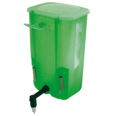 The drinker is nipple, with a capacity of 1 liter, for rabbits and birds, plastic