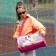 Children's sports bag for lightning girls, external pocket, pink color