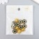 Decor for creativity plastic "Flower-sun emerald" set of 12 pcs 1.4x1.4 cm