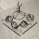 Flowers stand, floor, collapsible, 4 pots, d = 18 cm, bronze