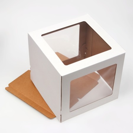 Box for cake 3 windows, 30 x 30 x 29 cm-3