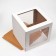 Box for cake 3 windows, 30 x 30 x 29 cm