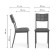 STULL OF THE MALLICAR CARCAS METAL/ECOKOZHA, graphite/gray 39x51x84 cm