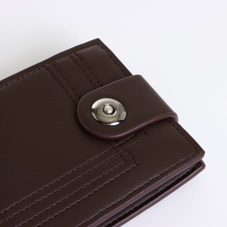 Male purse on a magnet, brown color-4