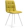 Stool on a metal frame chilli metal/velor, white/yellow 43.5x50x87.5 cm