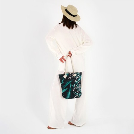 Bag Women's beach on lightning, black color-5