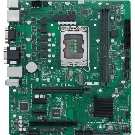 The ASUS PRO H610M-C D4-CSM, LGA1700, H610, 2XDDR4, VGA, HDMI, DP, MATX