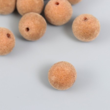 Beads for creativity velvet spraying "brown" set 10 pcs d = 1.4 cm-1