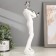 Polystone souvenir "Musician with saxophone" White with silver 29.5x10.5x13.5 cm