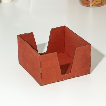 Napotnik wooden shade, 13.5 × 13.5 × 8 cm, mokko color-1