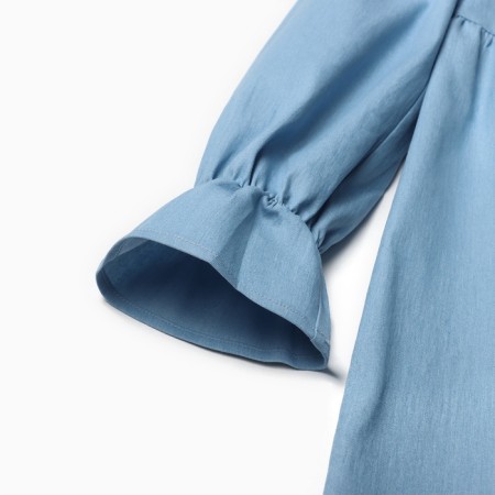 Women's dress with a collar Mist, p.48, light blue-7