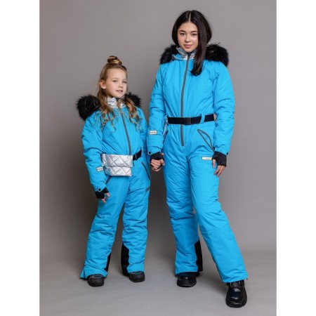 Overalls for a girl, height 152 cm, color blue lagoon-2