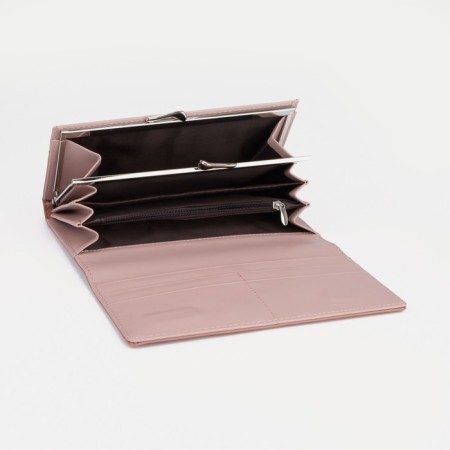 Women's wallet on magnets, pink color-2