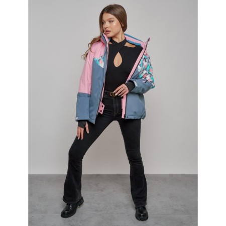 Ski jacket female, size 46, pink color-16