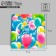 Mini -postcard "Happy Birthday", balls, 7 x 7 cm