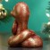Figure "Snake Fairy" Bordeau-gold, 7x6cm