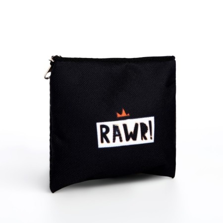 Children's textile wallet "Dino", 11x9x0.5 cm, black color-5