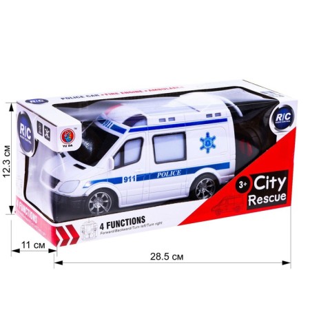 Radio -controlled “Police” machine, light, works from batteries-4