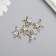 Decor for creativity metal, rhinestones "Star with flower" gold 2x2.3 cm