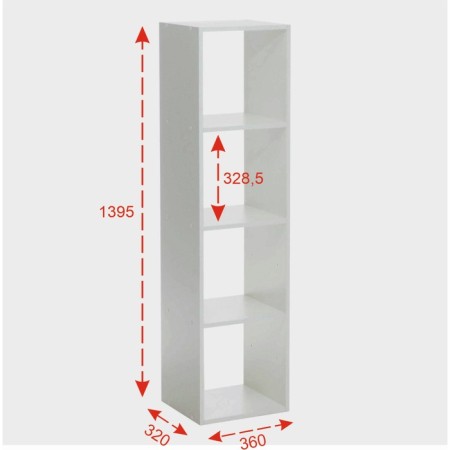 Rabbage No. 4 Dice Cube 4 sections, 360x320x1395, white-1