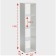 Rabbage No. 4 Dice Cube 4 sections, 360x320x1395, white