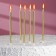 Candles in the cake "Royce", 6 pcs, tall, 13 cm, gold metallic