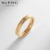 Ring Xuping Glue, white color in gold, size 18