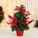 Christmas tree decor "festive" bow leaves of the berry, 14x26 cm, red