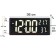 Electronic wall clock, desktop, with an alarm clock, 36 x 15 x 3 cm, white numbers