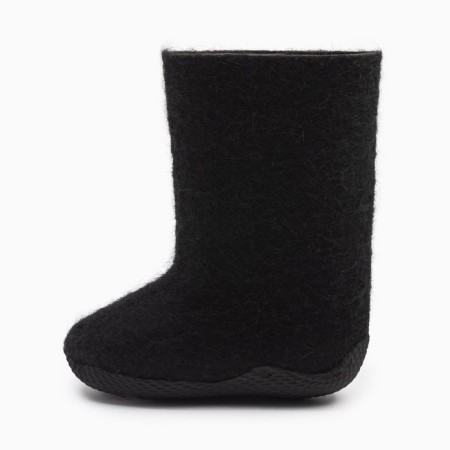 Baby boots with rubber sole, black color, size 29-1
