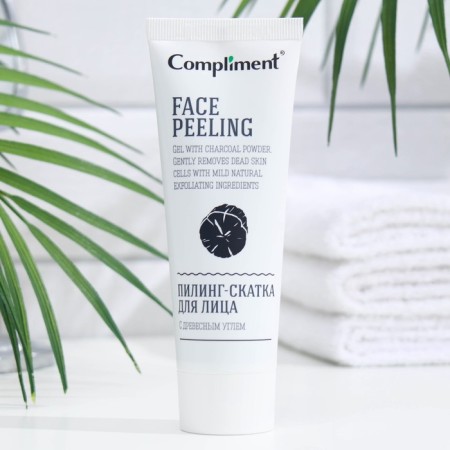 Facial peeling slop, compliment, with wood coal, 80 ml-1