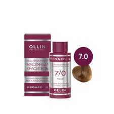 Краситель для волос Ollin Professional Megapolis, безаммиачный, масляный, тон 7/0