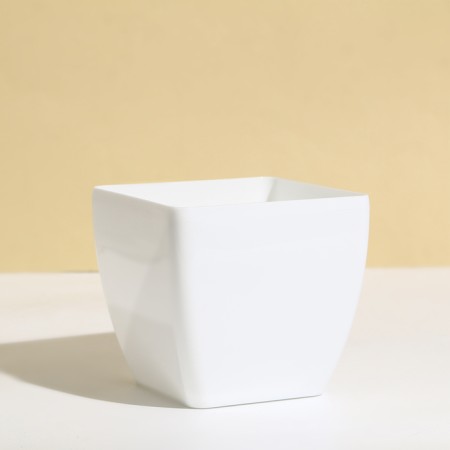 Flower pot, 13 × 13 cm, 1.5 l, plastic, white