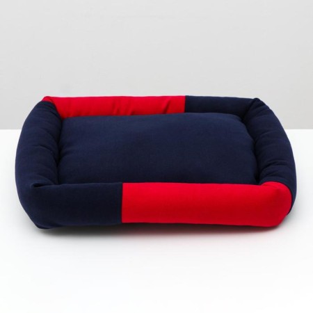 Soft sofa, 52 x 42 x 10 cm, cashmere, black-red-1