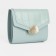 Women's wallet on the button, mint color