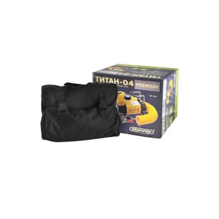 Car compressor, metal., 100 l/min with SkyWay crocodiles, in a bag of 10 atm. , S02001013-1